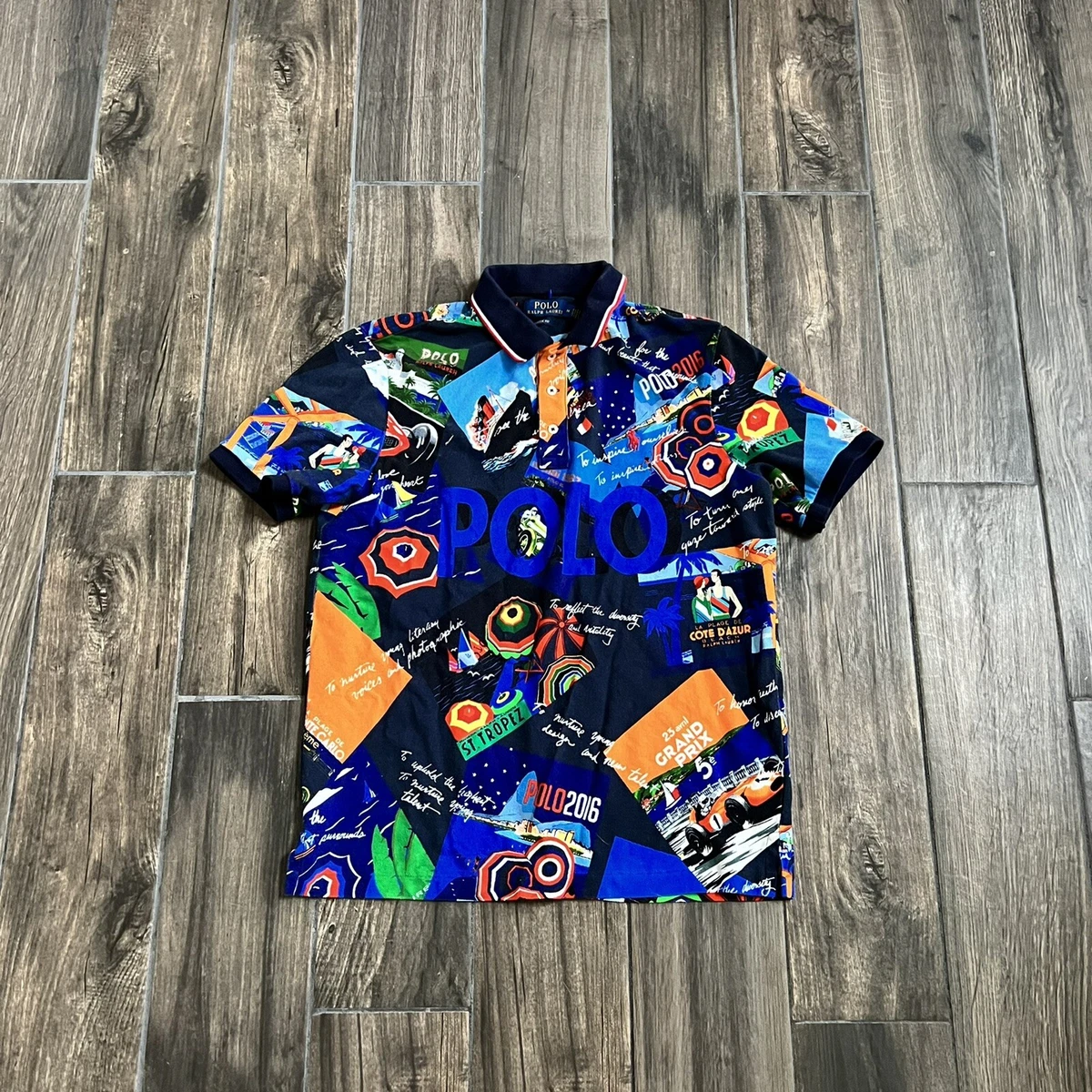 Polo Ralph Lauren Mens Medium Classic Riviera Monaco Grand Prix