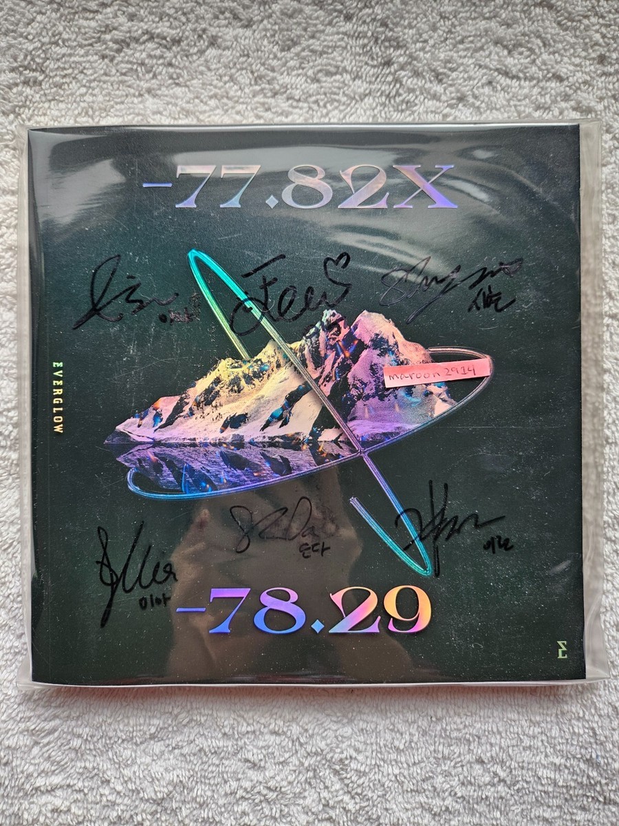 EVERGLOW −77.82X−78.29 Signed Promo Album Autographed +Message