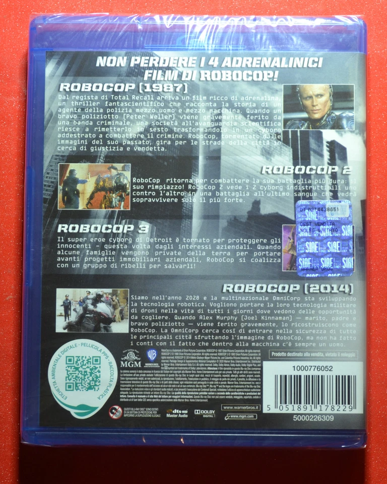 New & Sealed EU EDITION Robocop Quadrilogy Blu-ray (4 Blu-ray) - Image 3 of 4