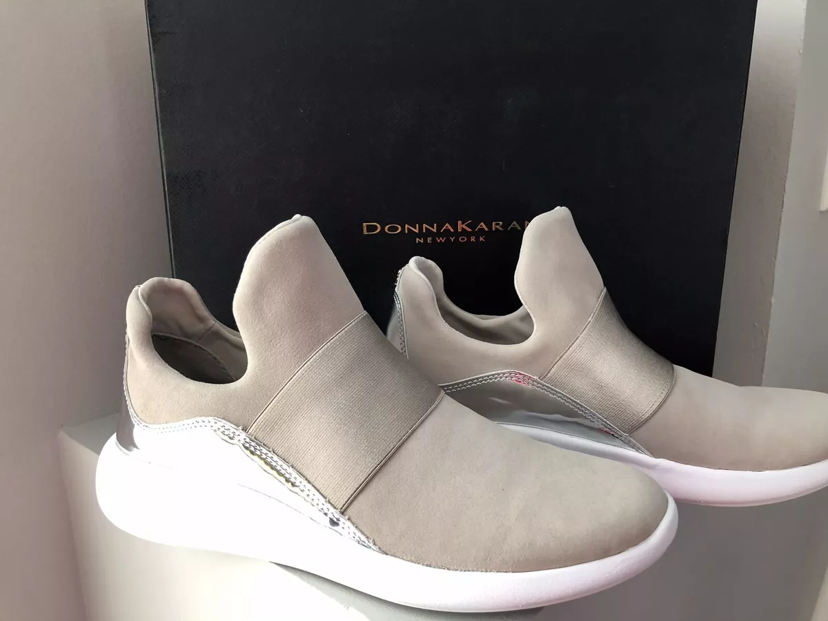 Donna karan cory deals slip on sneakers black