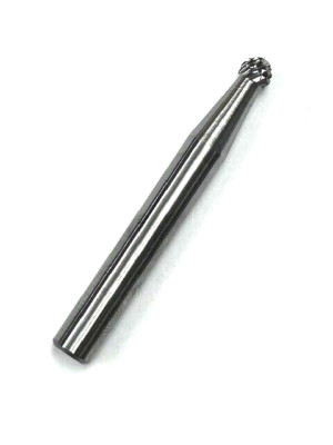 SD-14 DOUBLE CUT BALL SHAPED SOLID CARBIDE BURR 3/16'' X 1/8'' X 1/4 SHANK HTC USA