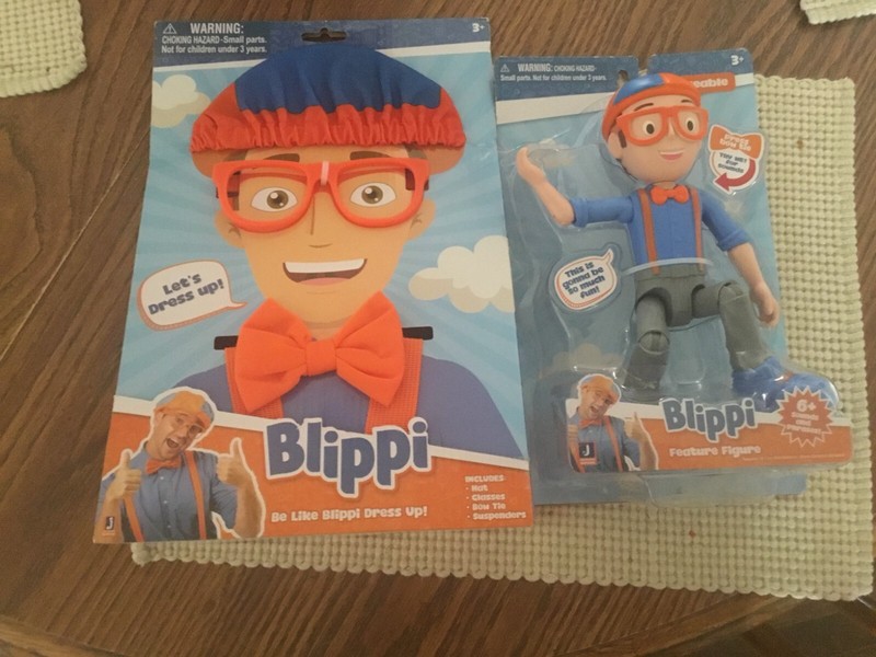 Blippi Roleplay - Be Like Dress Up Set and 8' tall talking doll moc