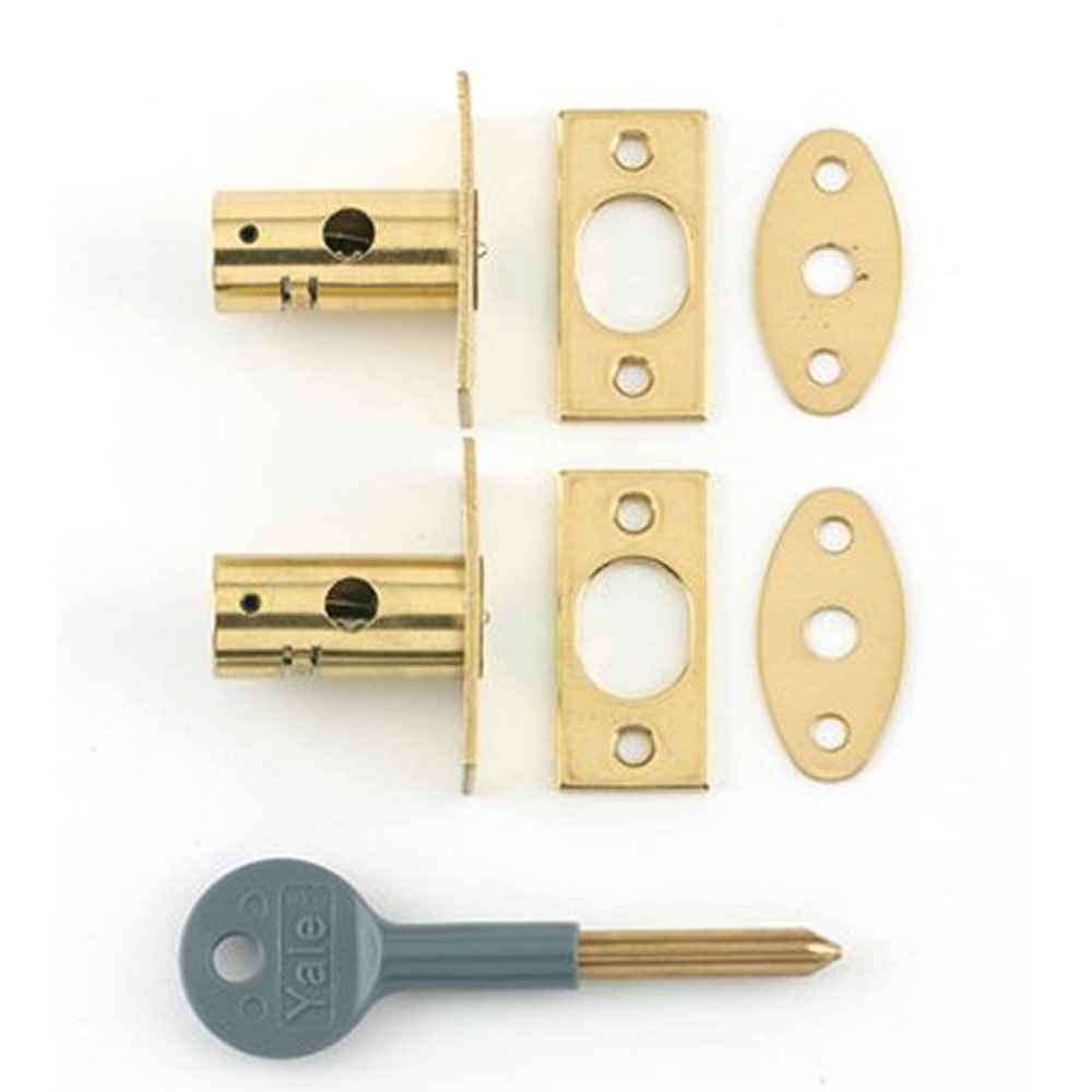 Yale 8001 Window Bolt Brass x 2 (V-8001-2-PL)