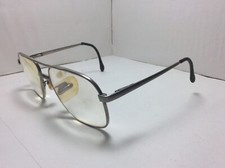 Vintage Men's Designer Eyeglasses Aviator Gray 55 18 135 Japan