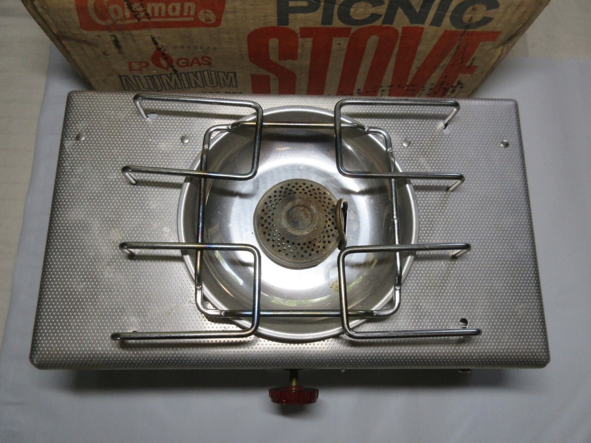 Vintage Coleman Picnic Single Burner Stove Model 5404-731 LP Gas