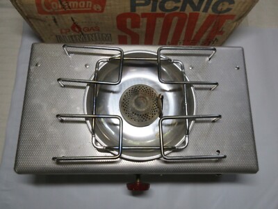 Vintage Coleman Picnic Single Burner Stove Model 5404-731 LP Gas