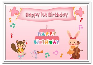 1st Birthday Cards Girls First Card 1 Year Old Baby Girl Age One