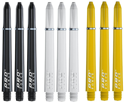 #ad #ad 3 Sets Winmau Pro Force Medium Dart Shafts Ships Tracking Black White Yellow $8.95