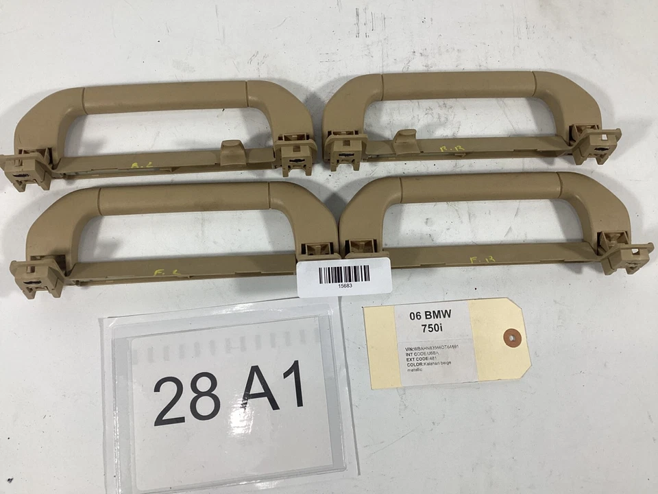 BMW 750LI 750I 2002-2008 manija de agarre de techo delantero trasero izquierdo derecho 9143553 OEM. Foto 4 de 4