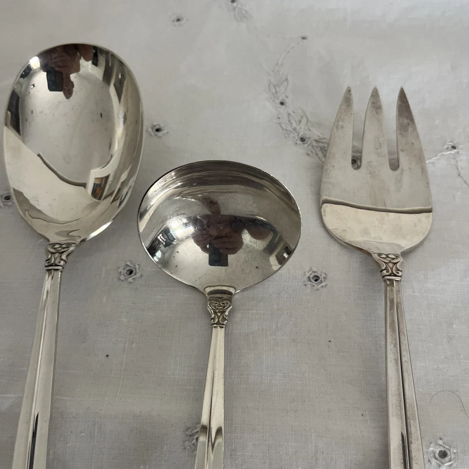 3 piezas para servir Royal Danish de plata esterlina internacional Foto 3 de 4