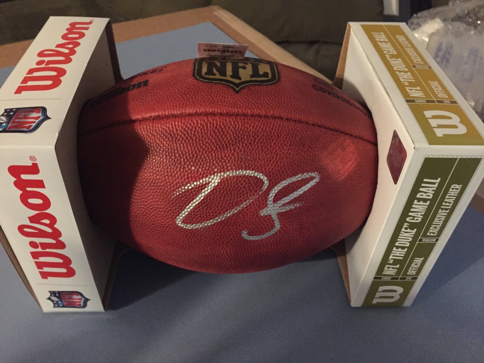 Delvin Singletary Autographed Signed Buffalo Bills Devin Singletary NFL " Duke " Football - PSA 