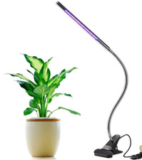 Topbest LED Grow Light 5W Regulowane 3 poziomy Czerwone i niebieskie światło Ściemnialne klips Biurko