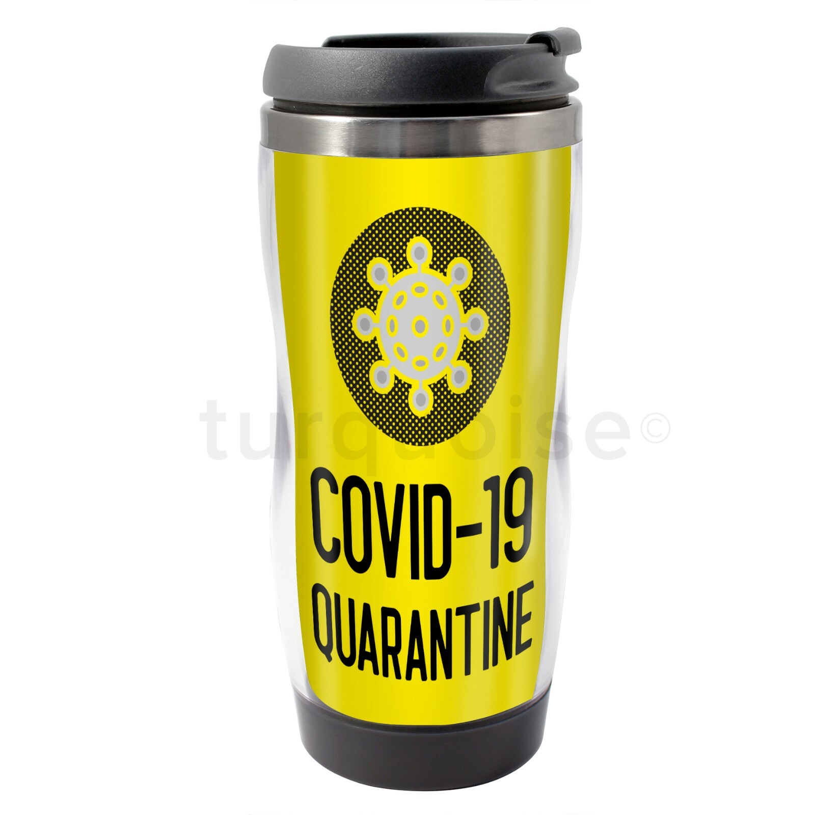 Virus Under Quarantine Gift Thermal Coffee Tea Travel Flask Custom Joke Mug
