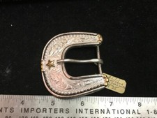 Silver Plate Western Belt Buckle