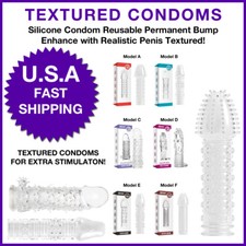 Condones Reutilizable Texturizado Para Hombres Masculino El Pene Reusables