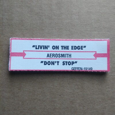 AEROSMITH Livin On The Edge JUKEBOX STRIP Record 45 rpm 7''