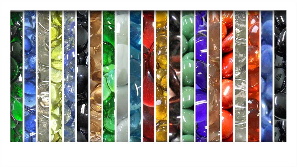 1 kg Glasnuggets 12/20 mm Deko Steine Glassteine Mosaiksteine "Top Qualität"