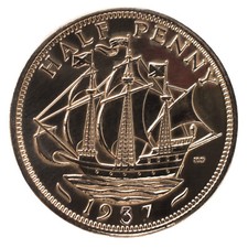 Polished Halfpenny Coin - Choose The Year - Birthday Gift