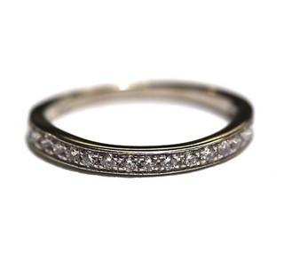 10k white gold .20ct VS1 G womens round diamond wedding ring band 1.4g 5