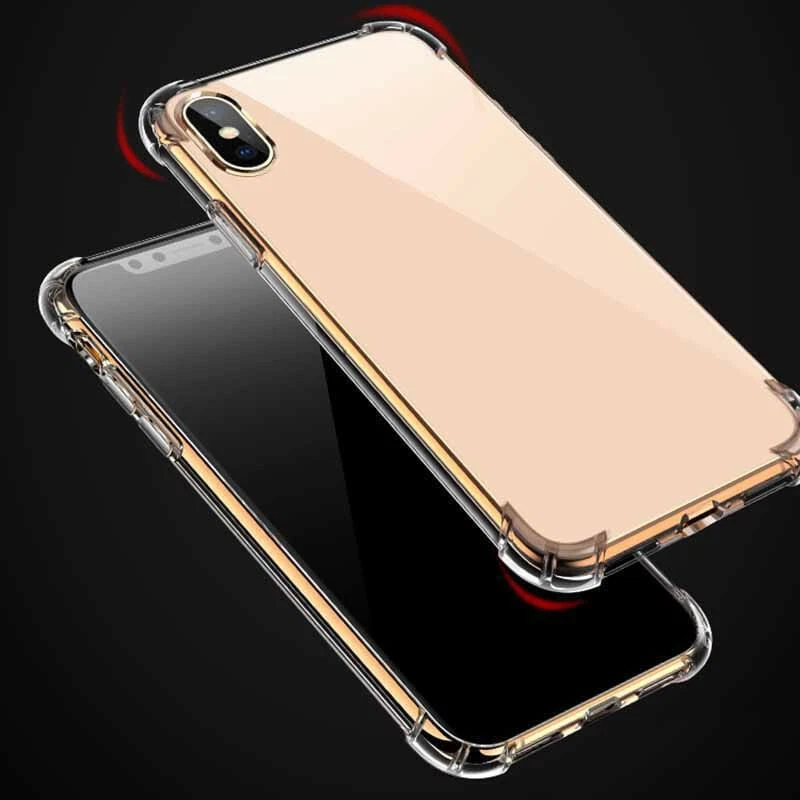 CLEAR Shockproof Case For iPhone 11, 11 Pro Max XR X XS 8 7 8+ Max Edge Silicone - Image 3 of 4