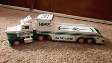 1995 HESS Toy Truck - Helicopter And Tires Missing, Broken Side Mirror