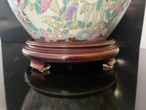 Vintage chinesische Porzellan große ovale Ingwerglas Lampe 13 Zoll im Sockel /24 insgesamt - Bild 7 von 9