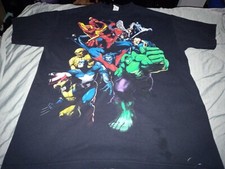 Vintage Mad Engine MARVEL Spider-Man X-Men Shirt Hulk Fantastic Four Large READ