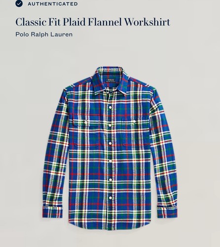Polo Ralph Lauren Classic Fit Plaid Flannel Workshirt Multicolor Medium - Picture 12 of 12