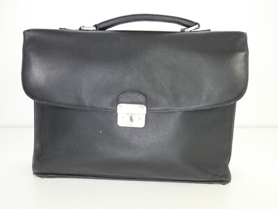Longchamp Aktentasche Tasche Vintage Retro Echtleder Schwarz Dokumente Smart Work
