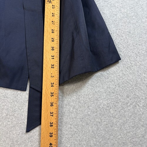London Fog Trench Coat Woman S Blue Hooded Tie Academia Whimsy Capsule Heritage - Picture 8 of 10