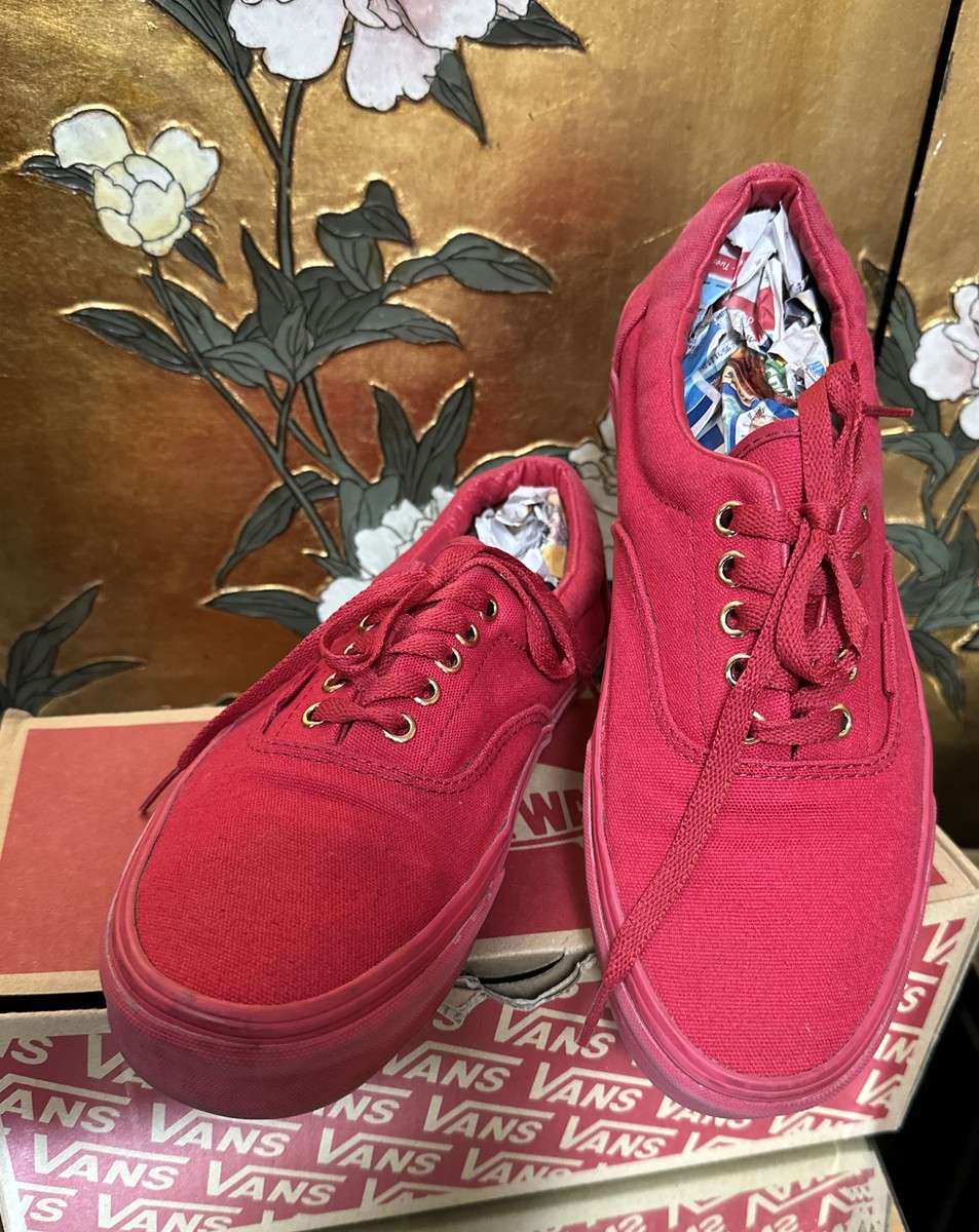 Vans Era Gold Mono Crimson Red On Red Men's Sz Women's Sz