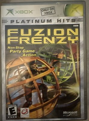 FUZION FRENZY Non Stop Party Action 2004 Original Xbox Game Case Manual
