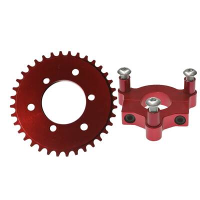 Red Modified CNC 36T Sprocket With Adapter Fit 80cc Motorized
