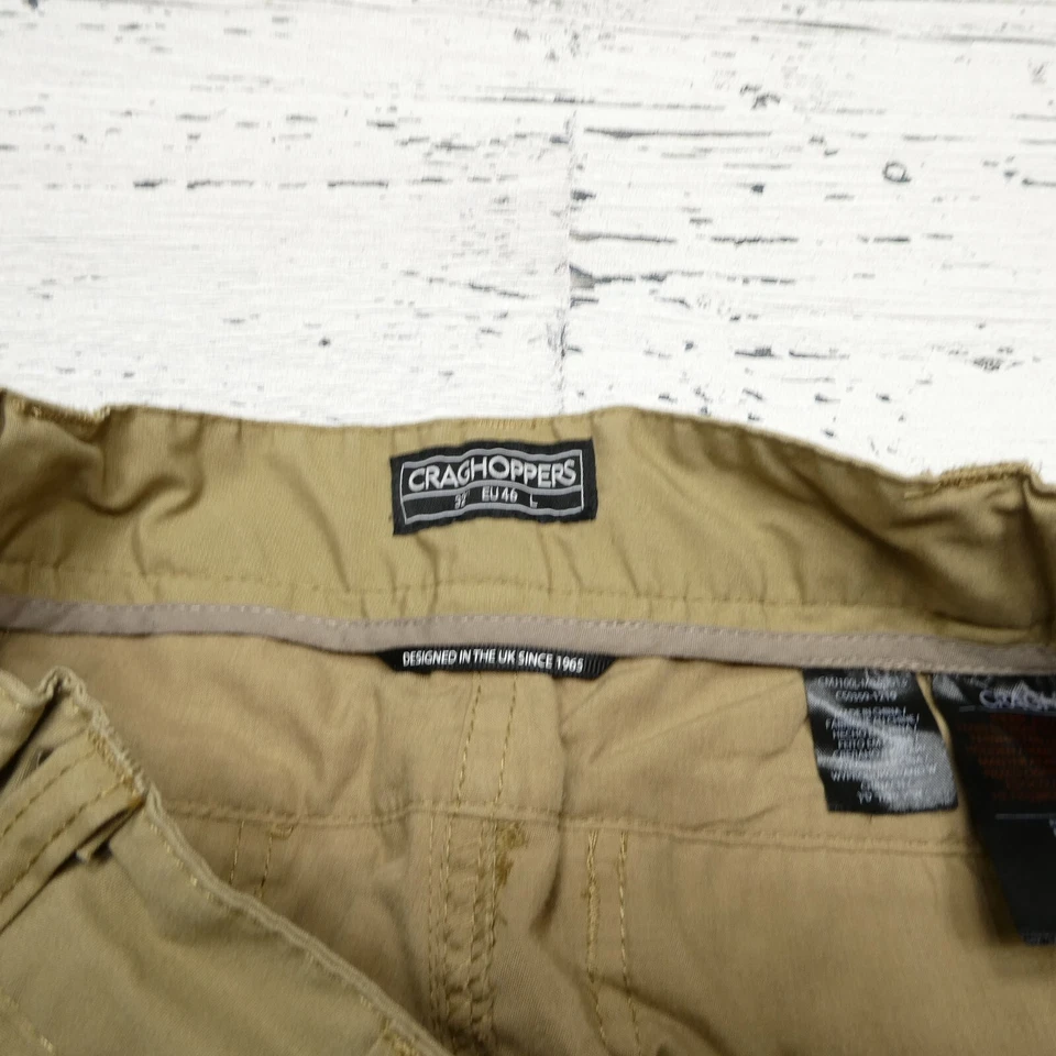 Craghoppers Pants Size Large (32) Tan Lightweight Canvas Cargo Pocket Outdoors - Image 3 of 4
