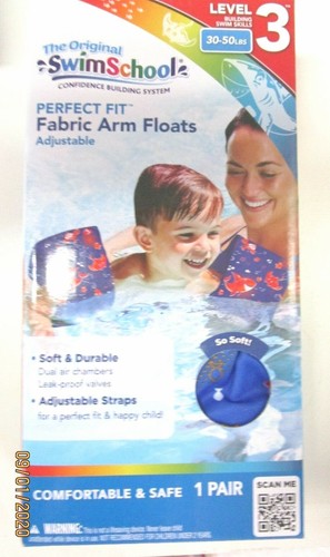 Swim-School-Perfect-Fit-Fabric-Arm-Floats-Level-3- Pink New - Picture 3 of 3
