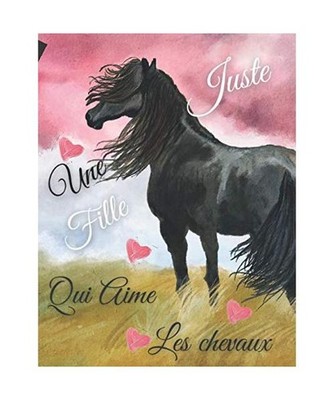 Juste Une Fille Qui Aime Les chevaux: carnet de Notes Cheval, Cadeau ideal pour 