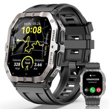 Smart Watches for Men Answer/Make Calls , 2.02'' Military Smart Watch Built-...