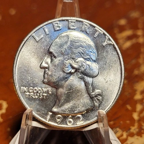 1962 D Washington Quarter BU Uncirculated Mint State 90% Silver 25c US Coin