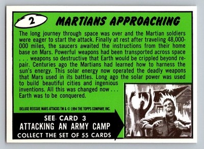 Mars Attacks Martians Approaching 1994 Topps #2 Deluxe Reissue | eBay