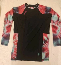 Sanabul Funk Strike Rash Guard Purple Swirl XL Long Sleeve Top Shirt WRESTLING