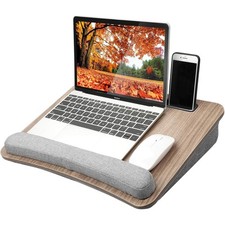Portable Lap Desk with Cushion for 15.6-Inch Laptops - Ergonomic Support