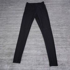 Bar III Womens High Waisted Solid Black Leggings Stretch USA Made Medium