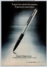 Paper Mate Eraser-Mate TW200 Ballpoint Correction Vintage 1980 Advertisement