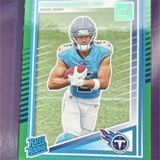 2025 Panini Donruss Elic Ayomanor Rated Rookie Press Proof #339 Titans NFL