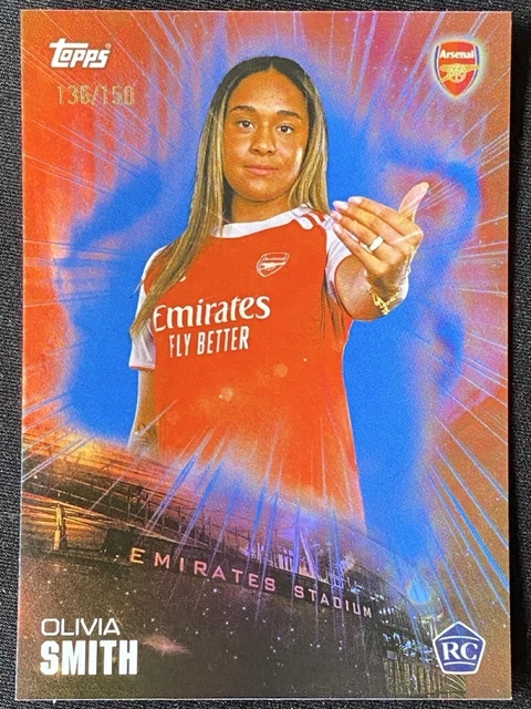 Olivia Smith 2025-26 Topps Arsenal Team Set Northern Stars Blue RC /150 #43