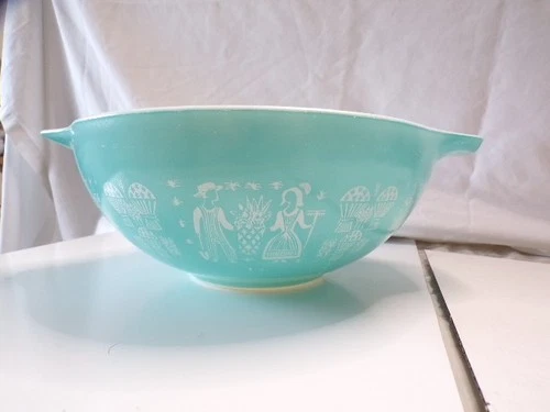 VTG Pyrex Cinderella bowl Amish Butterprint 4 Quart