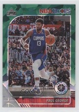 2019-20 Panini NBA Hoops Premium Stock Green Cracked Ice Prizm Paul George 04ow