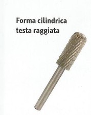 FRESA ROTATIVA HSS FORMA CILINDRICA TESTA RAGGIATA