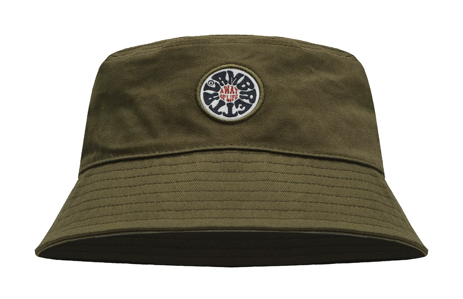 Lambretta Mens Khaki Bucket Classic Logo Festival Summer Hat