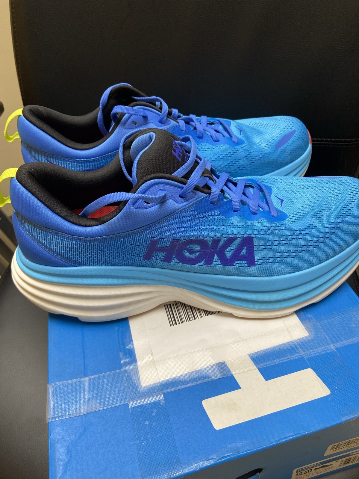 Hoka Bondi 8 Running Shoes Men's Size 12.5 Virtual Blue / Swim Day